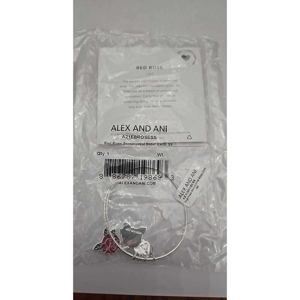 Alex & Ani Red Rose Bangle 0166